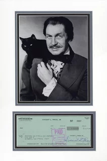 Vincent Price autograph