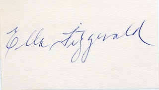 Ella Fitzgerald autograph