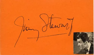 James Stewart autograph