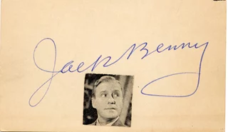 Jack Benny autograph
