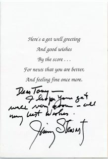 James Stewart autograph