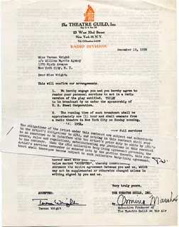 Teresa Wright autograph