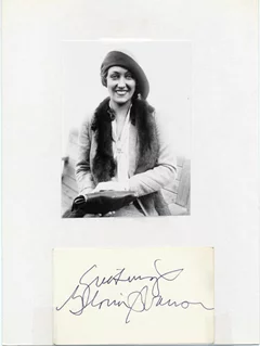 Gloria Swanson autograph