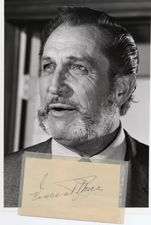 Vincent Price autograph
