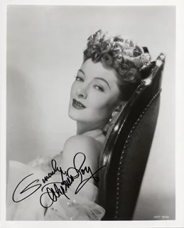 Myrna Loy autograph