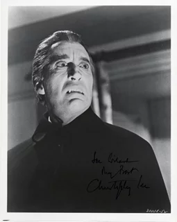 Christopher Lee autograph