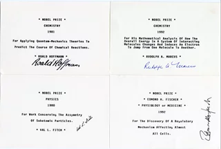 Nobel Prize Winners autograph