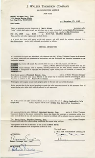 David Niven autograph