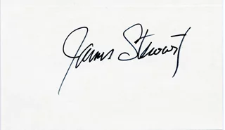 James Stewart autograph