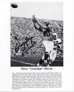 Elroy 'Crazylegs' Hirsch autograph