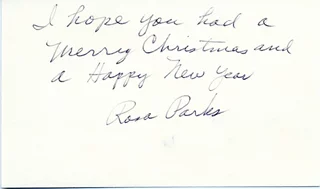 Rosa Parks autograph