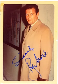 Roger Moore autograph