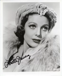 Loretta Young autograph