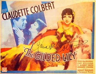 Claudette Colbert autograph