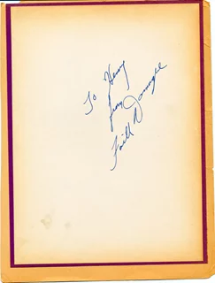 Faith Domergue autograph