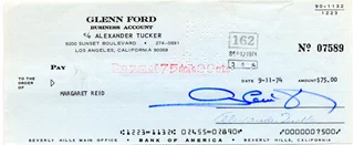 Glenn Ford autograph