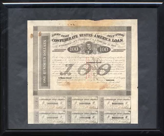 Confederate States Of America Bond autograph