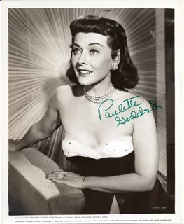 Paulette Goddard autograph