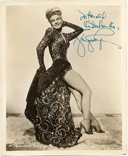 Ginger Rogers autograph