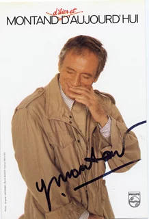 Yves Montand autograph