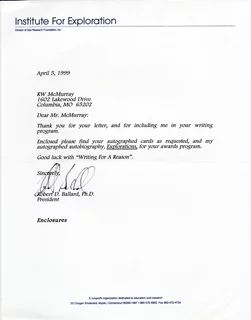 Robert Ballard autograph