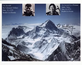 Sir Edmund Hillary autograph
