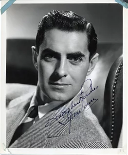 Tyrone Power autograph