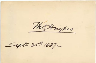 Thomas Hughes autograph