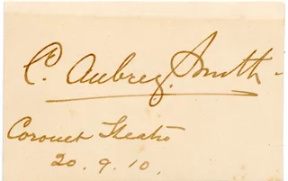 C. Aubrey Smith autograph
