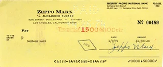 Zeppo Marx autograph