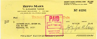 Zeppo Marx autograph