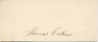 Thomas Eakins autograph