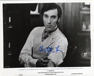 Christopher Lee autograph