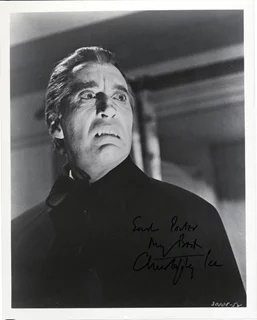 Christopher Lee autograph