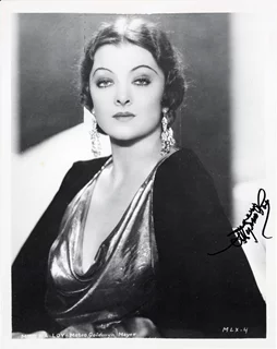 Myrna Loy autograph
