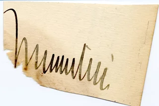 Benito Mussolini autograph