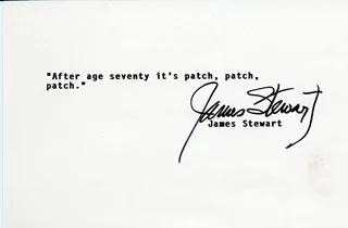 James Stewart autograph