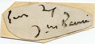 J.M. Barrie autograph