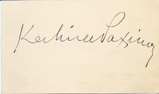 Katina Paxinou autograph