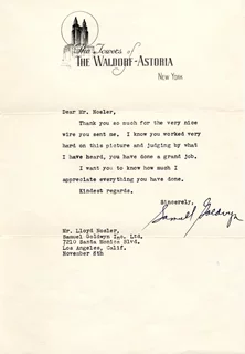 Samuel Goldwyn autograph