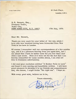 Douglas Fairbanks Jr autograph