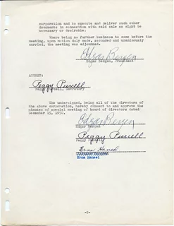 Edgar Bergen autograph