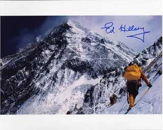 Sir Edmund Hillary autograph