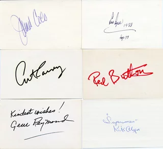 Deceased Actor Signature Lot autograph