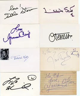 Actress Signature Lot autograph
