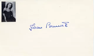 Joan Bennett autograph