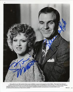 Steve Martin & Bernadette Peters autograph
