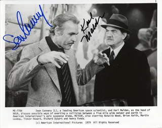 Sean Connery & Karl Malden autograph