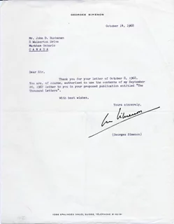 Georges Simenon autograph