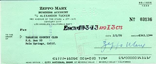 Zeppo Marx autograph